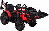 Дитячий акумуляторний трактор З Причепом 720-T Червоний, фото 8