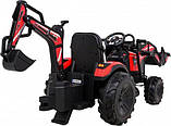 Дитячий акумуляторний трактор З Причепом 720-T Червоний, фото 9
