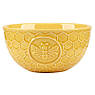Набір із 4-х керамічних піал у жовтому кольорі з декором бджоли «Солодкий мед» Certified International, фото 2