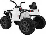 Дитячий акумуляторний квадроцикл 2,4 ГГц Білий, фото 4