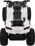 Дитячий акумуляторний квадроцикл 2,4 ГГц Білий, фото 5