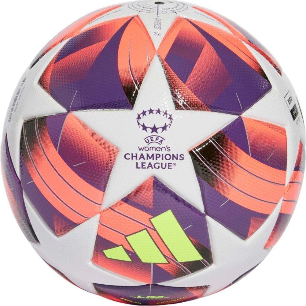 М'яч для футболу Adidas Women's UCL League біло-рожево-фіолетовий IX4050 5