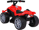 Дитячий акумуляторний квадроцикл Little Monster Червоний 25 Вт привід, фото 3