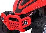 Дитячий акумуляторний квадроцикл Little Monster Червоний 25 Вт привід, фото 8
