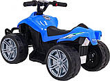 Дитячий акумуляторний квадроцикл Little Monster Синій 25 Вт привід, фото 3