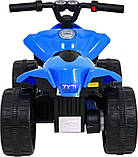 Дитячий акумуляторний квадроцикл Little Monster Синій 25 Вт привід, фото 4