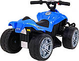 Дитячий акумуляторний квадроцикл Little Monster Синій 25 Вт привід, фото 6