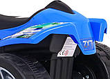 Дитячий акумуляторний квадроцикл Little Monster Синій 25 Вт привід, фото 9