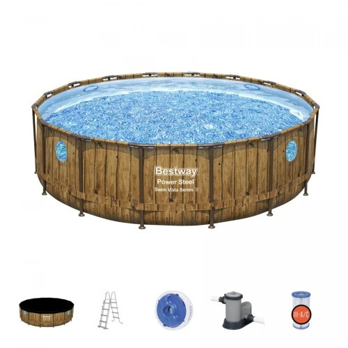 Басейн каркасний 7в1 Bestway Power Steel Swim Vista Series 488 x 122 см, фото 1