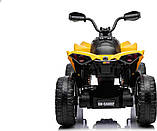 Дитячий акумуляторний квадроцикл Maverick Quad Жовтий, фото 5