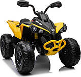 Дитячий акумуляторний квадроцикл Maverick Quad Жовтий, фото 7