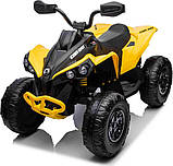 Дитячий акумуляторний квадроцикл Maverick Quad Жовтий, фото 8