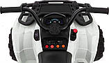 Дитячий акумуляторний квадроцикл Quad XL Білий, фото 10