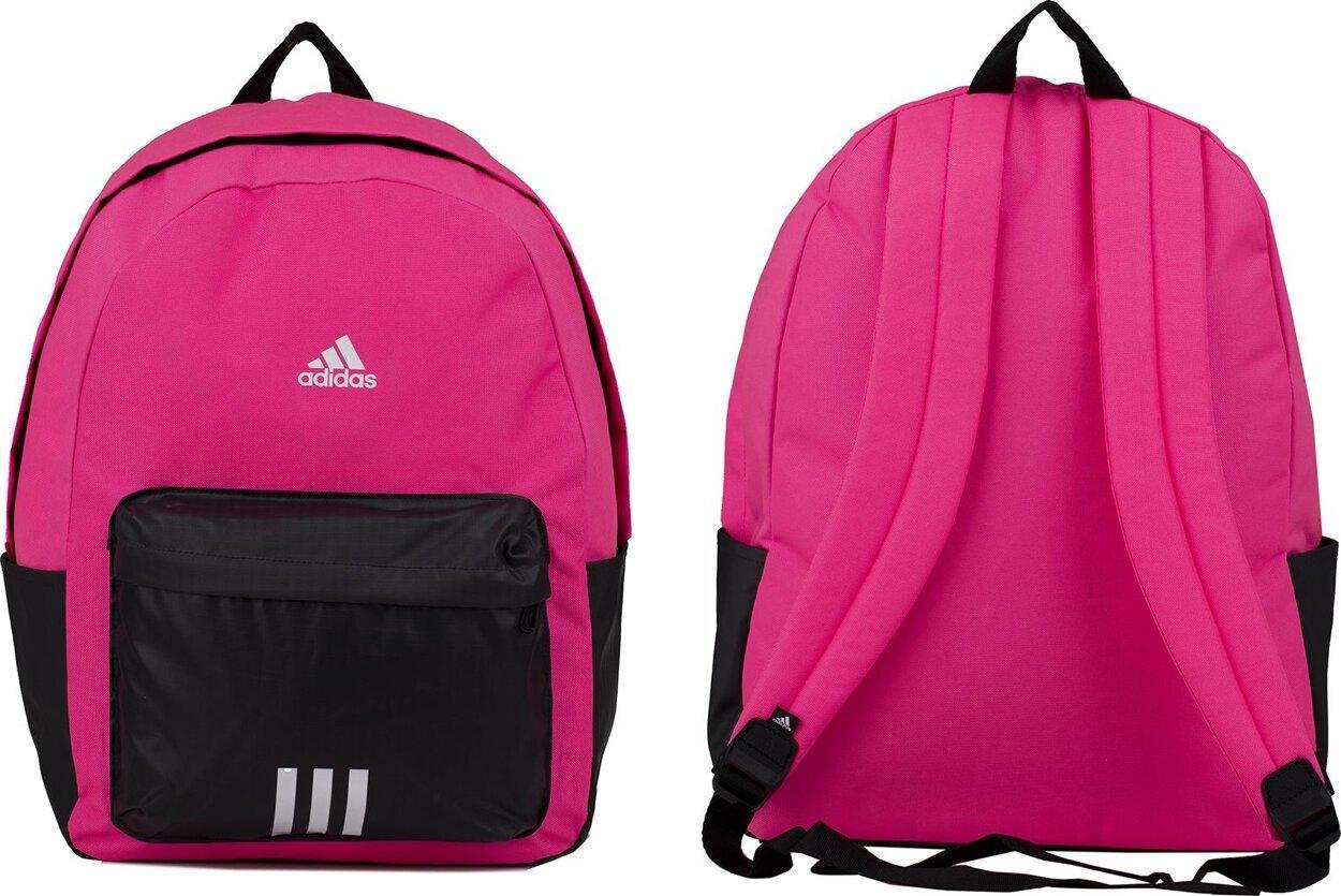 Шкільний міський спортивний рюкзак Adidas adidas Classic Badge of Sport 3-Stripes рожево-чорний IK5723