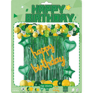 Повітряні кулі набір 58 шт для створення фотозони арки зі шторкою «Водоспад» кульки на день народження (№13)