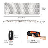 Матрац надувний KingKamp Ultra Light 650 183x51х5 см, сірий, фото 2