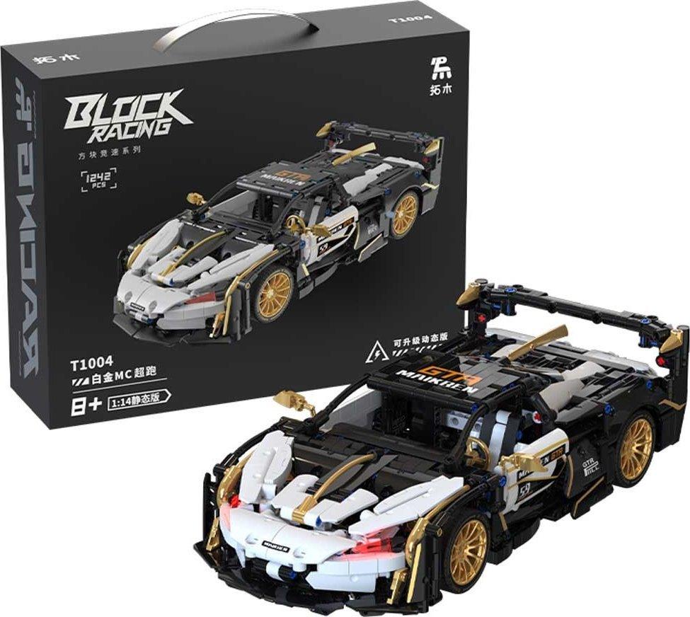 Дитячий конструктор спортивний автомобіль білий/чорний 1242 ел., фото 1