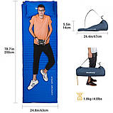 Матрац самонадувний KingCamp Comfort Single 198х63х4 см, бежевий, фото 3