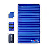 Матрац надувний KingCamp KM3589 з насосом 193x137х10 см, синій, фото 2