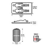 Матрац надувний KingCamp KM3589 з насосом 193x137х10 см, синій, фото 3
