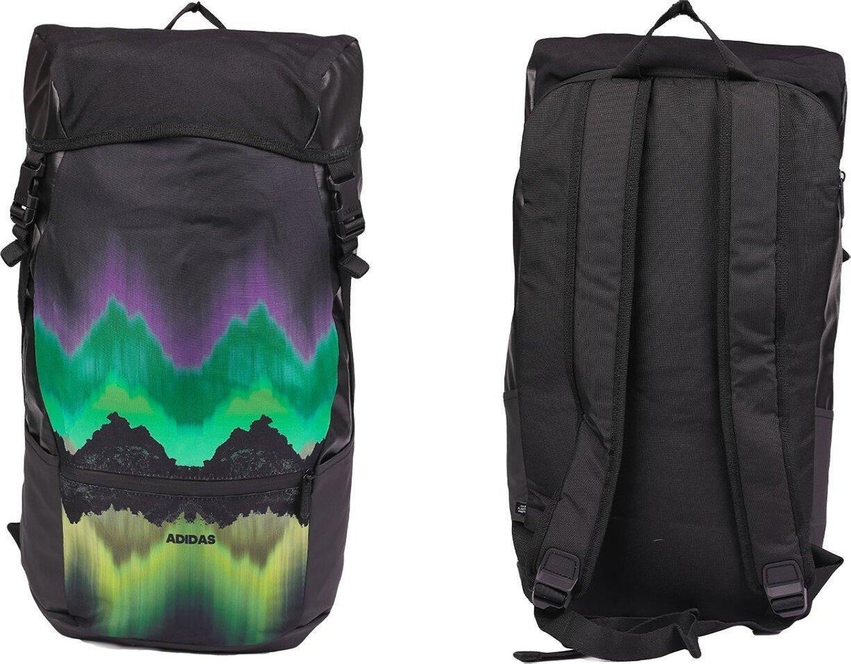 Шкільний міський спортивний рюкзак Adidas Street Camper чорно-зелений HN7760