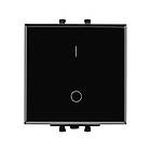 Вимикач 1-клавішний 2 модуля чорний [4402222] Avanti ДКС