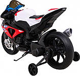 Дитячий акумуляторний мотоцикл BMW HP4 Червоний, фото 7