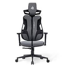 Геймерське ігрове комп'ютерне крісло Cyberlux V8 Fabric Grey з тканини, фото 6