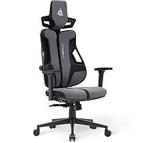 Геймерське ігрове комп'ютерне крісло Cyberlux V8 Fabric Grey з тканини, фото 5