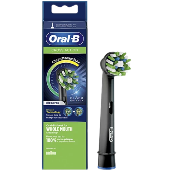 Насадка на зубні щітки Oral-B EB50BRB Cross Action CleanMaximiser Black (1 шт.)