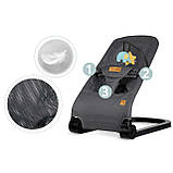 Крісло-гойдалка для немовлят Nukido з іграшками, 72 х 45,5 х 41-62 см - сіра, фото 3