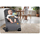 Крісло-гойдалка для немовлят Nukido з іграшками, 72 х 45,5 х 41-62 см - сіра, фото 10