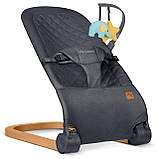Крісло-гойдалка для немовлят Nukido, 72 х 45,5 х 41-62 см - темно-сіра, фото 4