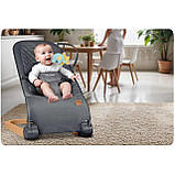Крісло-гойдалка для немовлят Nukido, 72 х 45,5 х 41-62 см - темно-сіра, фото 8