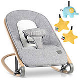 Крісло-гойдалка для немовлят Nukido 2в1 з іграшками, 74 х 40,5 х 47 см - сіра, фото 2