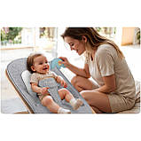 Крісло-гойдалка для немовлят Nukido 2в1 з іграшками, 74 х 40,5 х 47 см - сіра, фото 4