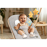 Крісло-гойдалка для немовлят Nukido 2в1 з іграшками, 74 х 40,5 х 47 см - сіра, фото 10