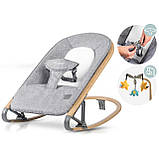 Крісло-гойдалка для немовлят Nukido 2в1 з іграшками, 74 х 40,5 х 47 см - сіра, фото 6