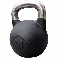 Чавунна чорна гиря 24 кг пофарбована