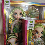Rainbow High Jade зелена лялька Рейнбоу Хай з набором для слайма та вихованцем єті., фото 8