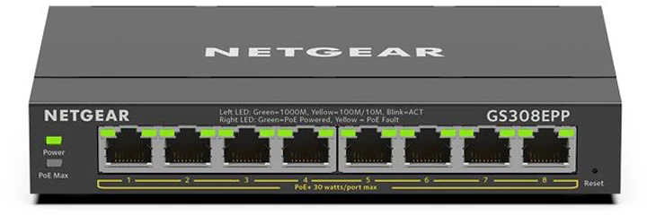 Комутатор керований рівня 2 Netgear GS308EP (GS308EP-100PES), фото 1