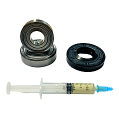 Комплект підшипників SKF та сальник для пральної машинки Beko (6203+6204+25*50*10)