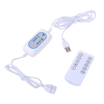 Подовжувач USB кабель з пультоми та таймером 2/4/6/8/12 білий 1.9м G04-10