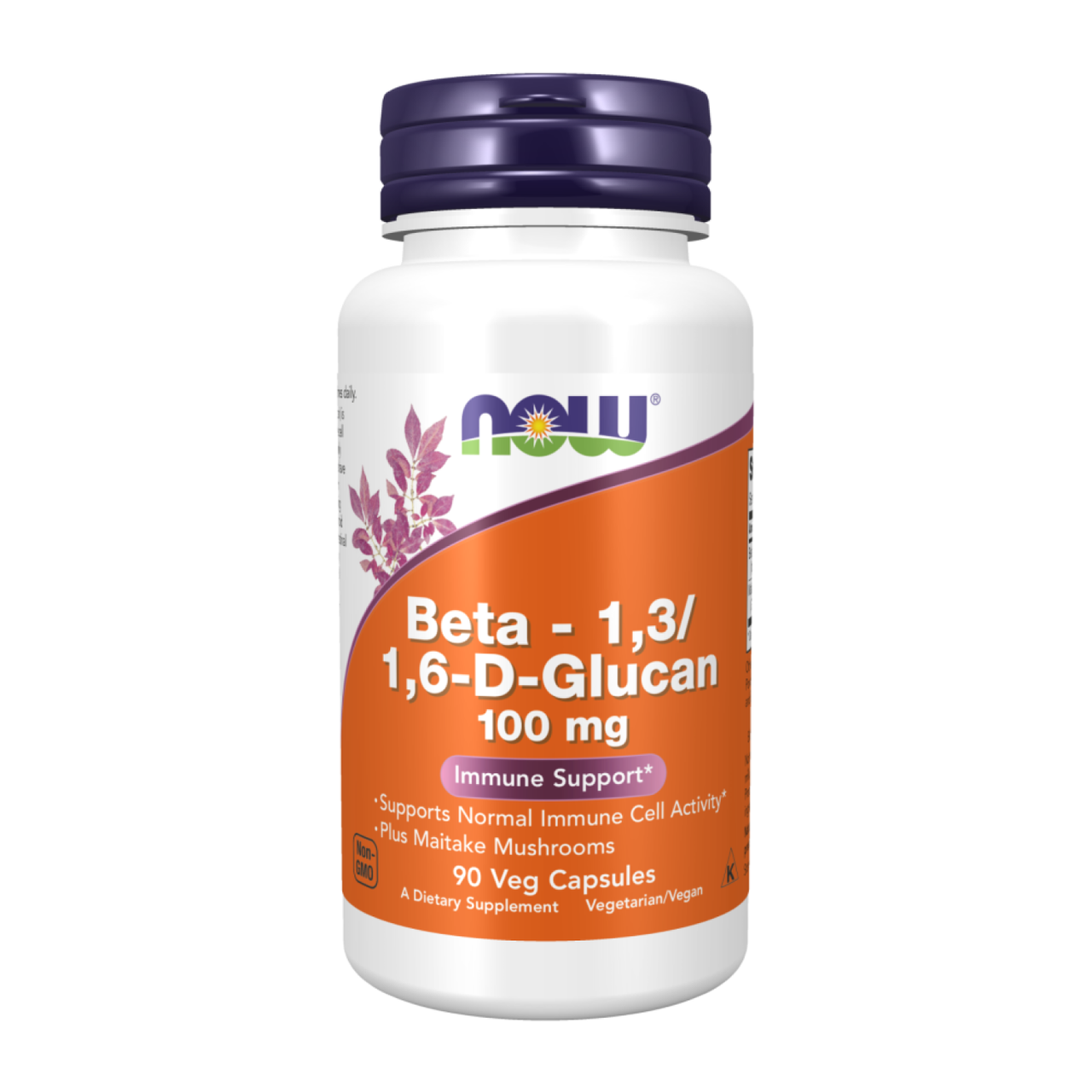 Бета-1,3/1,6-D-Глюкан 100 мг Now Foods Beta-1,3/1,6-D-Glucan 90 капсул