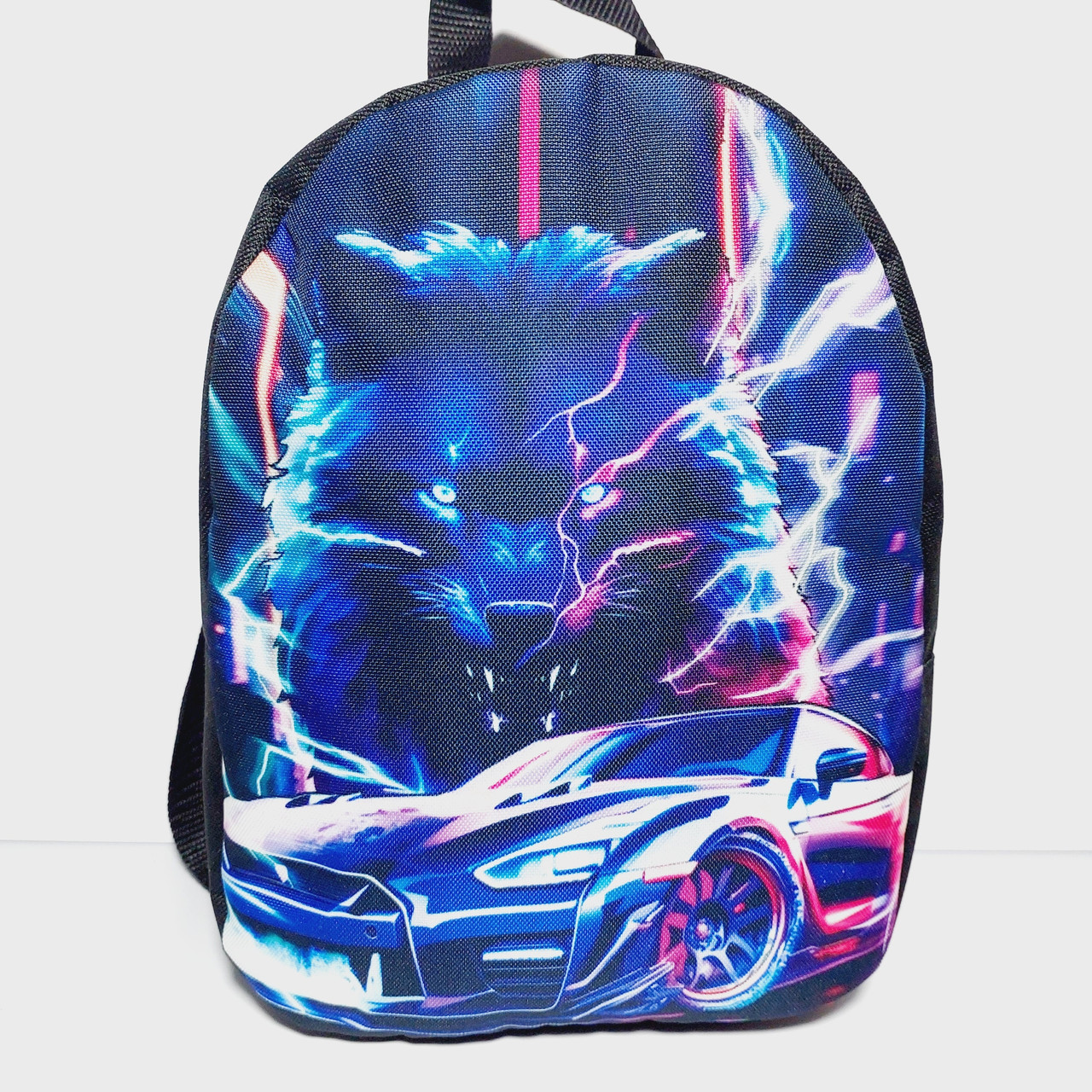 Рюкзак дитячий яскравий принт перегонові машинки, фото 1