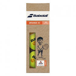 М'ячі для тенісу Babolat ORANGE paper pack 3 ball Жовтий (501107-113)