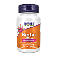 Біотин 1000 мкг вітамін б7 Now Foods Biotin 1000 мкг 100 капсул