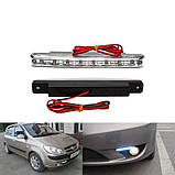 Денні ходові вогні ДХО 12v (комплект 2-шт). Додаткові Led фари drl для автомобіля, фото 5