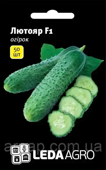 ЛЮТОЯР F1 50 ШТ LEDA AGRO ОГІРОК САМОЗАПИЛЬНИЙ НАСІННЯ (ОГІРОК САМОЗАПИЛЬНИЙ НАСІННЯ), фото 1