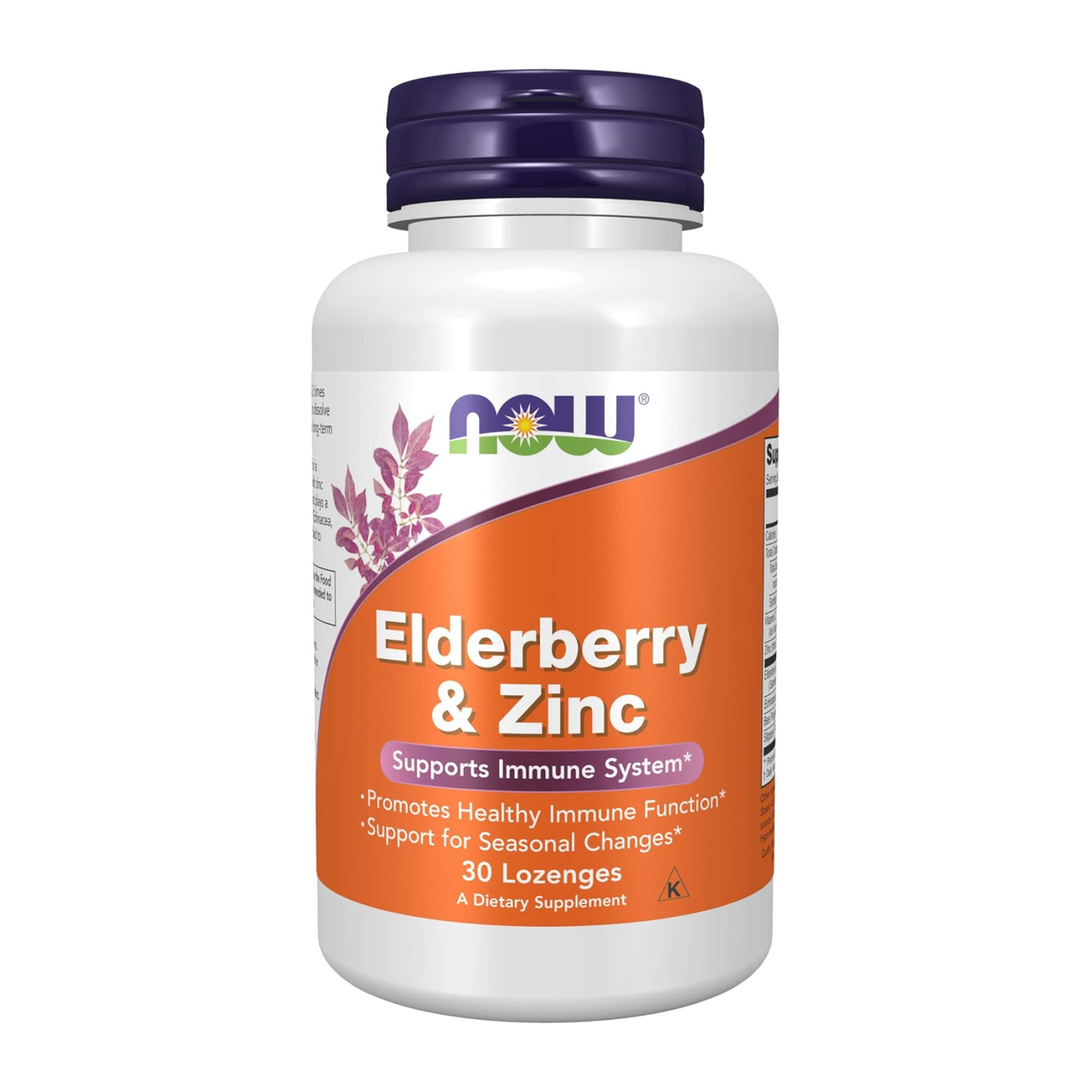 Екстракт бузини з цинком Now Foods Elderberry and Zinc 30 пастилок